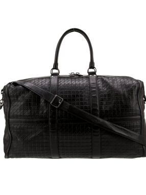 Proenza Schouler Black Leather Weekender Bag